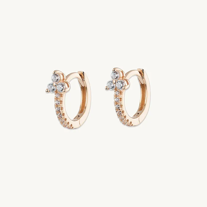 Lotus Sapphire Hoop Earrings Camile Stone Earrings