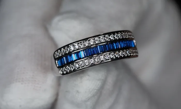 Mens Blue Diamond Ring Blue Diamond Rings Womens Blue Diamond Ring Lab Diamonds London Rings