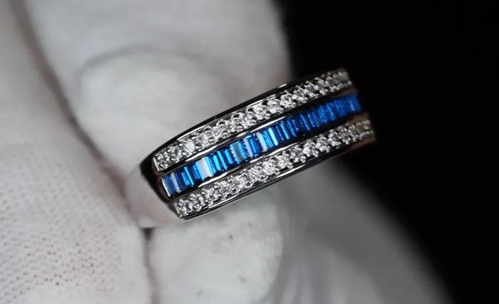 Mens Blue Diamond Ring Blue Diamond Rings Womens Blue Diamond Ring Lab Diamonds London Rings