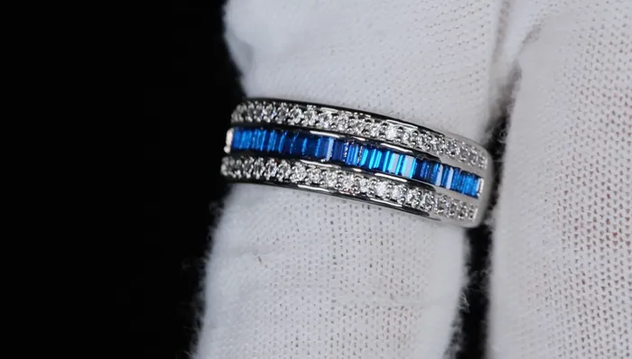 Mens Blue Diamond Ring Blue Diamond Rings Womens Blue Diamond Ring Lab Diamonds London Rings
