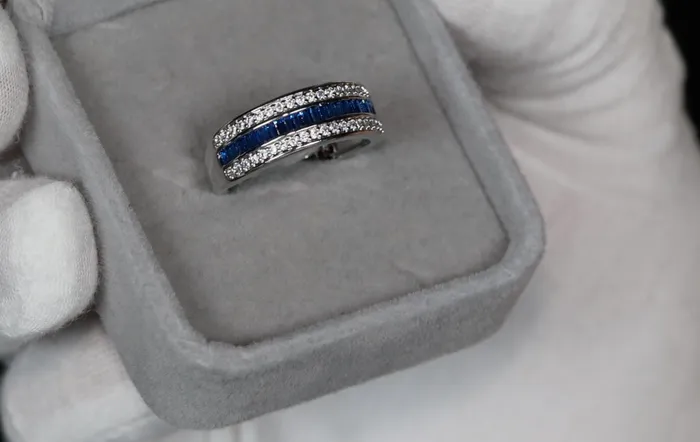 Mens Blue Diamond Ring Blue Diamond Rings Womens Blue Diamond Ring Lab Diamonds London Rings