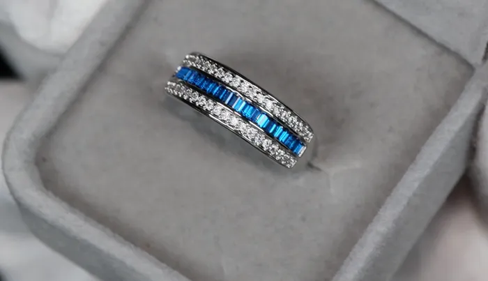 Mens Blue Diamond Ring Blue Diamond Rings Womens Blue Diamond Ring Lab Diamonds London Rings