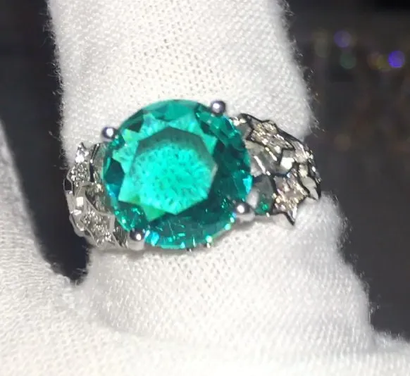 Minx London Rings Engagement Ring Green Diamond Ring Womens Promise Ring Diamond Star Ring Green Engagement Ring Tourmaline Ring Star Ring