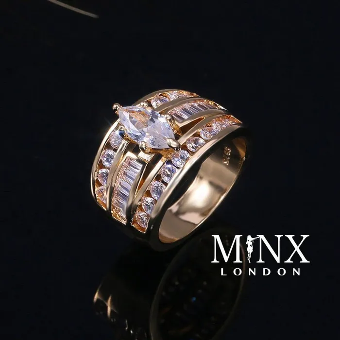 Minx London Rings Marquise Ring Marquise Diamond Ring Gold Diamond Ring Gold Ring with Diamonds Gold Iced Out Rings Big Diamond Ring Big Gold Ring