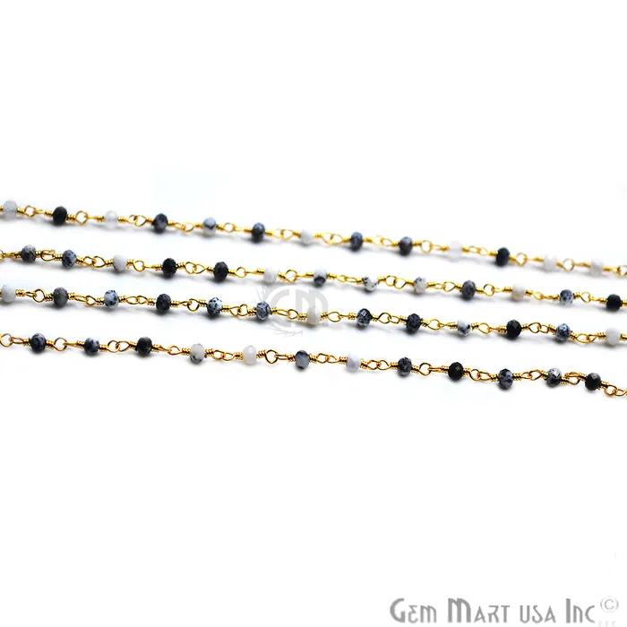 PreStyled Sets GemmartUSA Dendrite Opal Bead Gold Wire Wrapped Rosary Chain PreStyled Sets GemmartUSA Dendrite Opal Bead Gold Wire Wrapped Rosary Chain