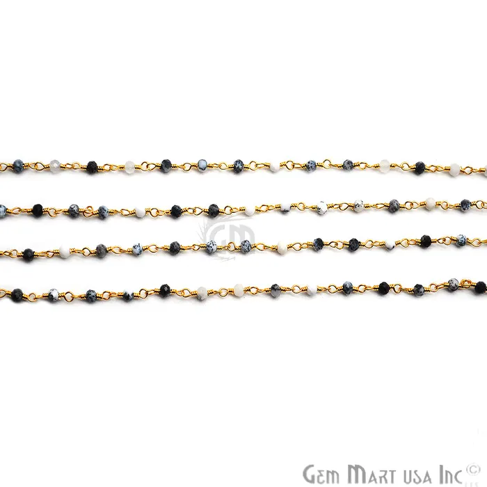 PreStyled Sets GemmartUSA Dendrite Opal Bead Gold Wire Wrapped Rosary Chain PreStyled Sets GemmartUSA Dendrite Opal Bead Gold Wire Wrapped Rosary Chain