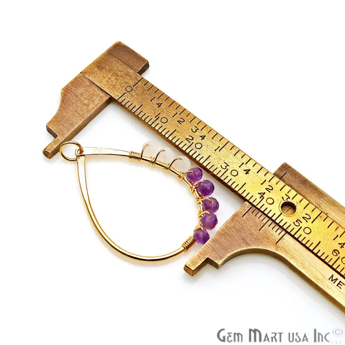 PreStyled Sets GemmartUSA DIY Rainbow Amethyst 34x26mm Gold Plated Wire Wrapped Connector PreStyled Sets GemmartUSA DIY Rainbow Amethyst 34x26mm Gold Plated Wire Wrapped Connector