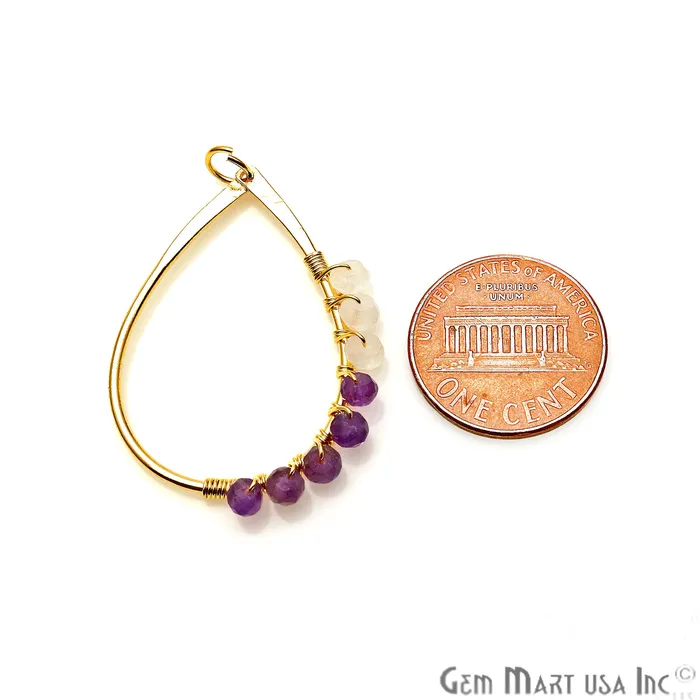 PreStyled Sets GemmartUSA DIY Rainbow Amethyst 34x26mm Gold Plated Wire Wrapped Connector PreStyled Sets GemmartUSA DIY Rainbow Amethyst 34x26mm Gold Plated Wire Wrapped Connector