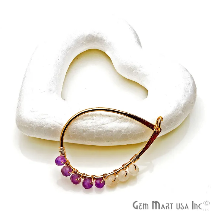 PreStyled Sets GemmartUSA DIY Rainbow Amethyst 34x26mm Gold Plated Wire Wrapped Connector PreStyled Sets GemmartUSA DIY Rainbow Amethyst 34x26mm Gold Plated Wire Wrapped Connector