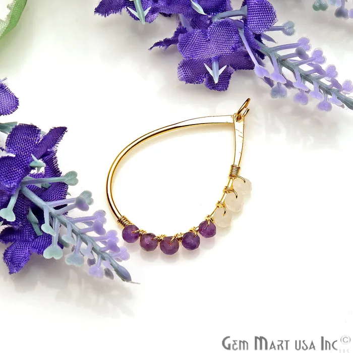 PreStyled Sets GemmartUSA DIY Rainbow Amethyst 34x26mm Gold Plated Wire Wrapped Connector PreStyled Sets GemmartUSA DIY Rainbow Amethyst 34x26mm Gold Plated Wire Wrapped Connector