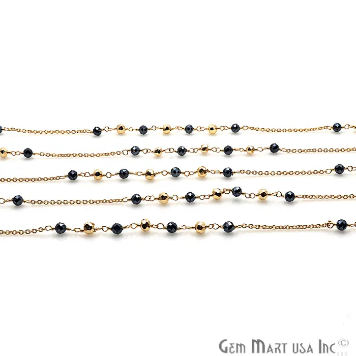 PreStyled Sets Pyrite Golden Pyrite Gold Plated Wire Wrapped Beaded Rosary Chain GemMartUSA PreStyled Sets Pyrite Golden Pyrite Gold Plated Wire Wrapped Beaded Rosary Chain GemMartUSA