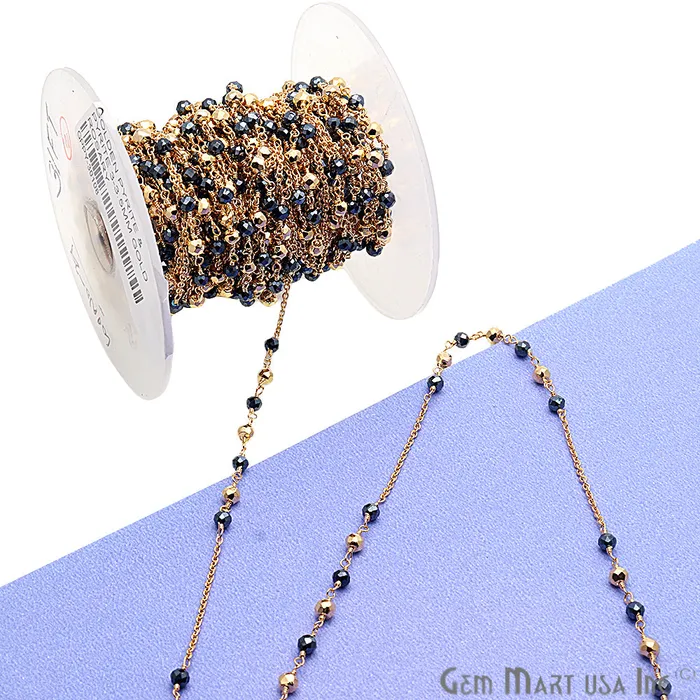 PreStyled Sets Pyrite Golden Pyrite Gold Plated Wire Wrapped Beaded Rosary Chain GemMartUSA PreStyled Sets Pyrite Golden Pyrite Gold Plated Wire Wrapped Beaded Rosary Chain GemMartUSA