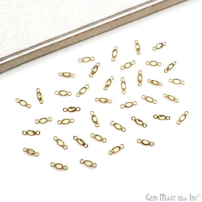 Rings GemMartUSA 5pc Lot Oval Brilliant Cut 4x3mm Gold Plated Double Bail Gemstone Connector Rings GemMartUSA 5pc Lot Oval Brilliant Cut 4x3mm Gold Plated Double Bail Gemstone Connector