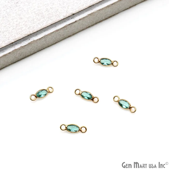Rings GemMartUSA 5pc Lot Oval Brilliant Cut 4x3mm Gold Plated Double Bail Gemstone Connector Rings GemMartUSA 5pc Lot Oval Brilliant Cut 4x3mm Gold Plated Double Bail Gemstone Connector