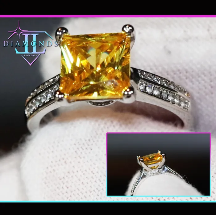 Rings Lab Diamonds London Yellow Diamond Ring Yellow Diamond Engagement Rings Solitaire Diamond Ring