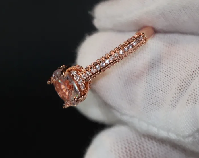 Rose Gold Engagement Ring Diamond Engagement Ring Rose Gold Ring Engagement Ring Rose Gold Wedding Ring Lab Diamonds London Rings