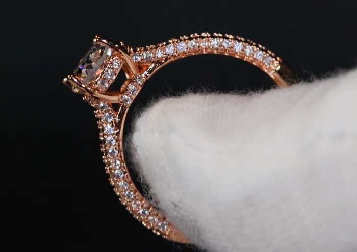 Rose Gold Engagement Ring Diamond Engagement Ring Rose Gold Ring Engagement Ring Rose Gold Wedding Ring Lab Diamonds London Rings