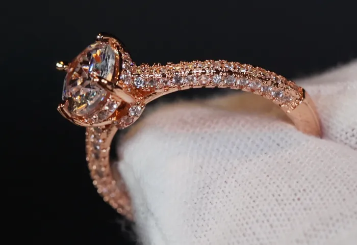 Rose Gold Engagement Ring Diamond Engagement Ring Rose Gold Ring Engagement Ring Rose Gold Wedding Ring Lab Diamonds London Rings