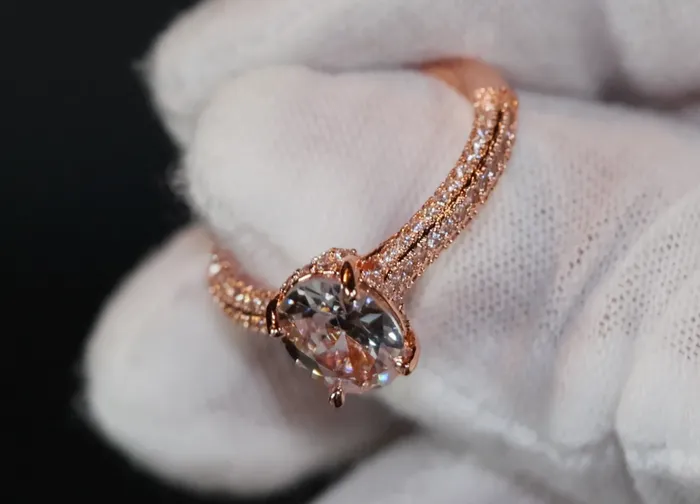 Rose Gold Engagement Ring Diamond Engagement Ring Rose Gold Ring Engagement Ring Rose Gold Wedding Ring Lab Diamonds London Rings