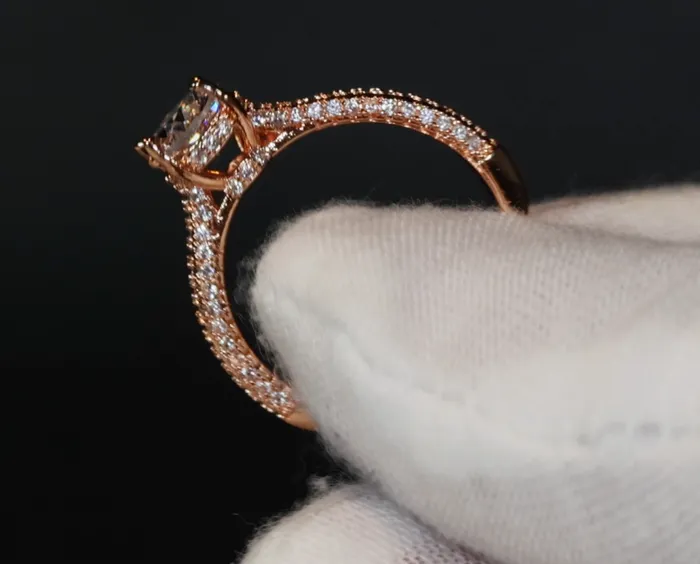 Rose Gold Engagement Ring Diamond Engagement Ring Rose Gold Ring Engagement Ring Rose Gold Wedding Ring Lab Diamonds London Rings