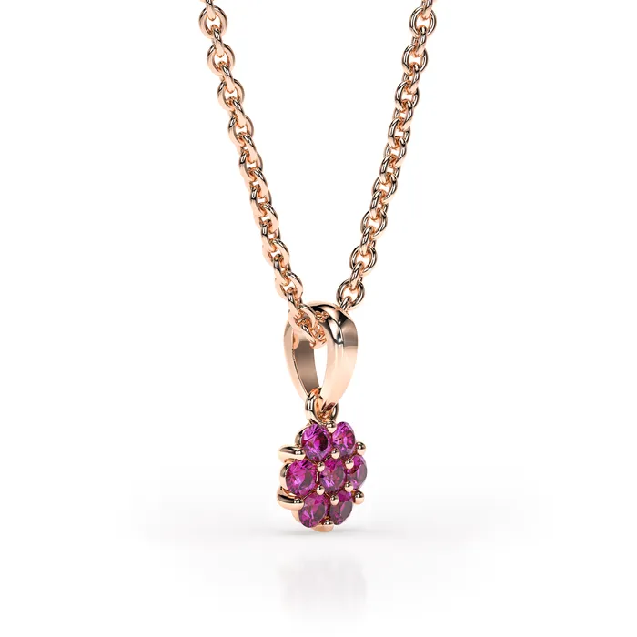 Safiya Jewels Necklaces Precious Petals 18K Rose Gold Natural Alexandrite Pendant