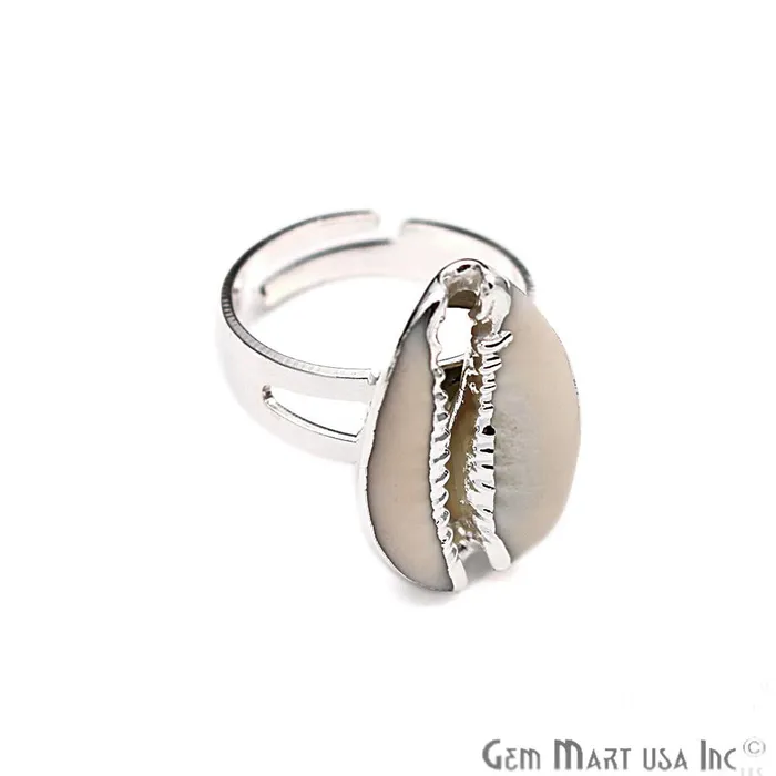 White Conch Shell Ring Conch Shape Handmade Ring GemMartUSA CHPR10 GemMartUSA Rings